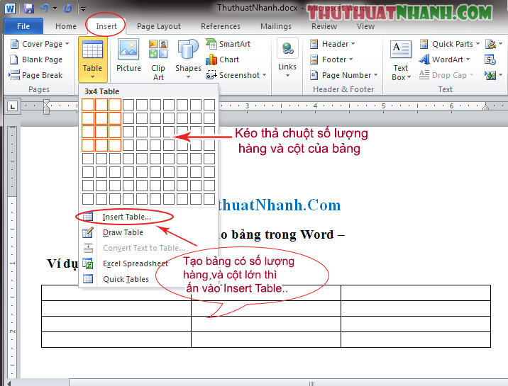 Cách Kẻ Bảng, Tạo Table Để Phân Loại, Thống Kê Dữ Liệu Trong Word