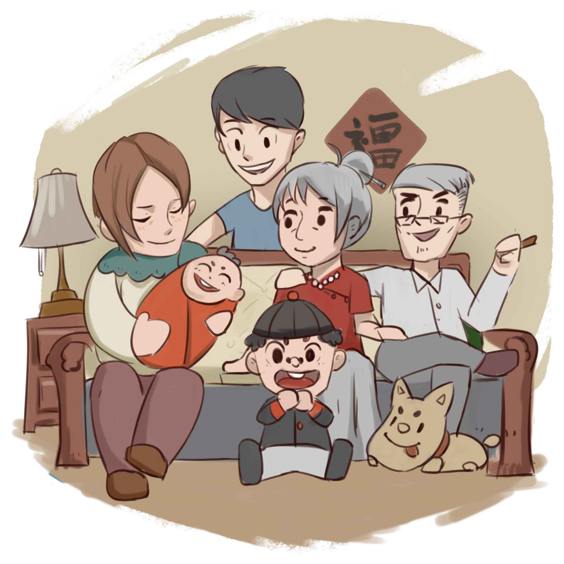 Tranh vẽ về gia đình đẹp nhất