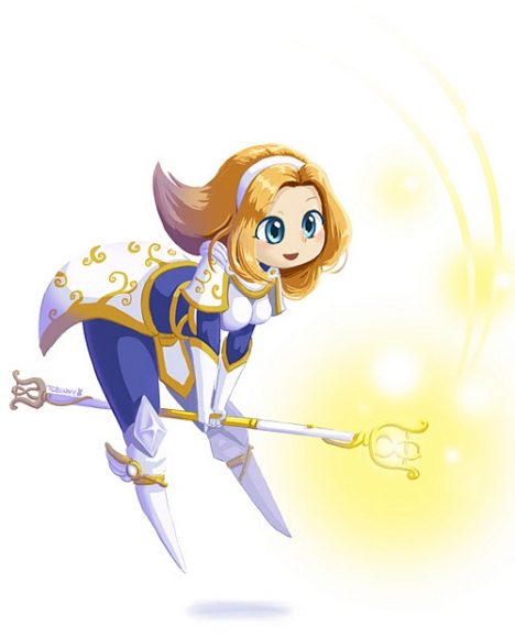 anh chibi tuong Lux trong LOL