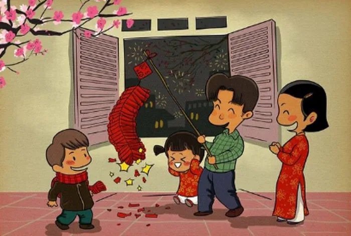 hinh ve gia dinh dot phao vui ve