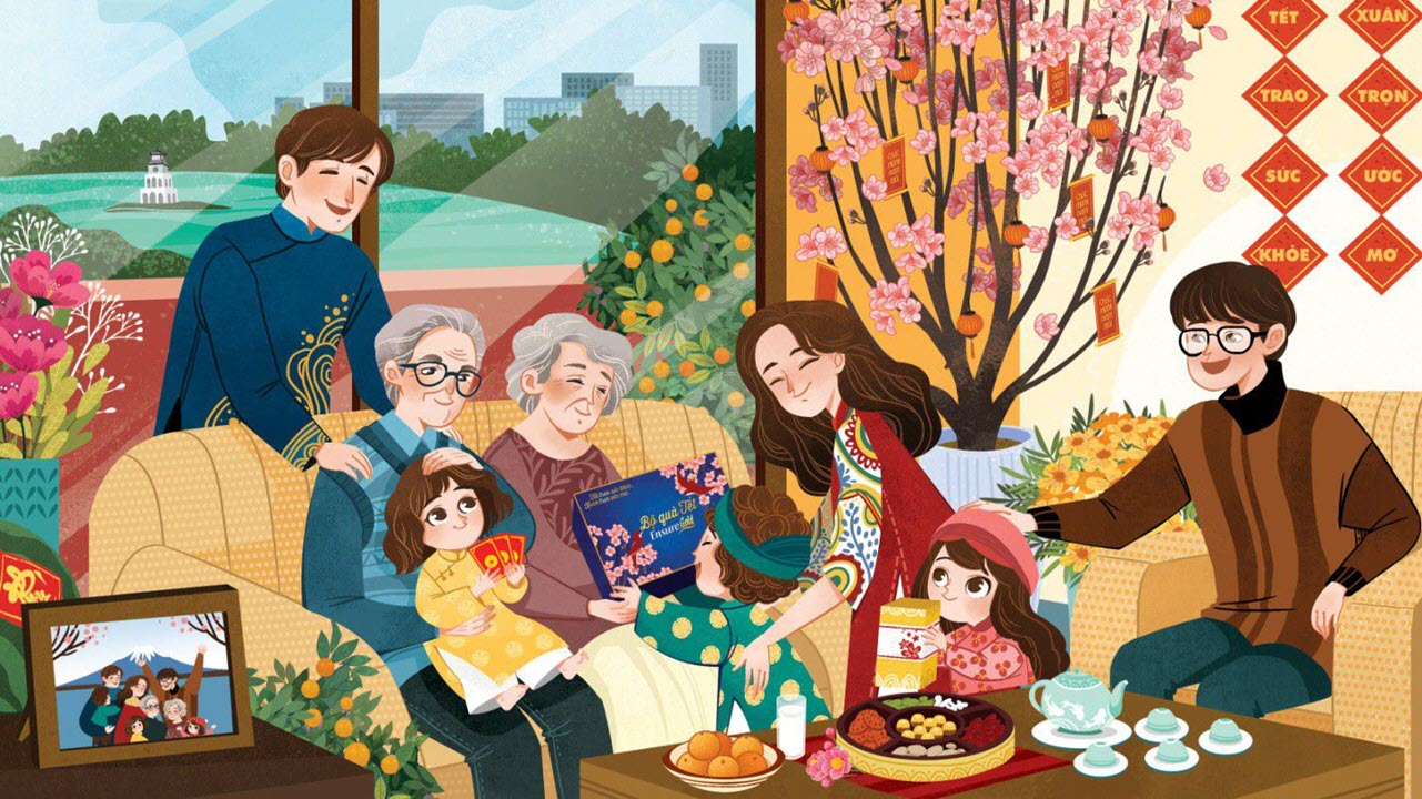 Tranh vẽ đề tài gia đình đẹp nhất  Kỳ ảo Tranh Nhật ký nghệ thuật