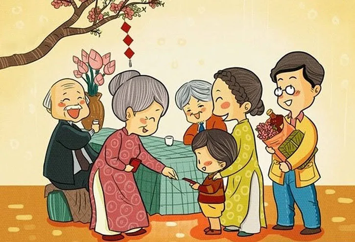 tranh ve de tai gia dinh hanh phuc vui ve
