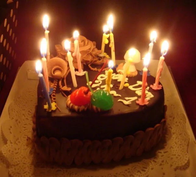 banh sinh nhat hinh trai tim socola dep