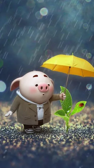 hinh nen be heo map cute cho dien thoai