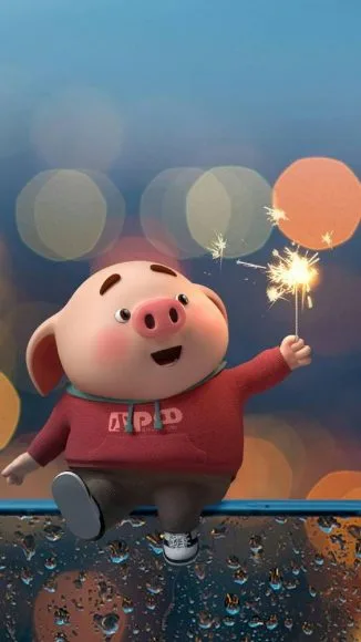 hinh nen be heo map cute cho dien thoai