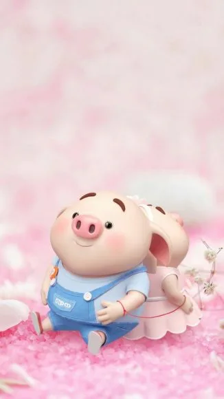 hinh nen be heo map cute cho dien thoai