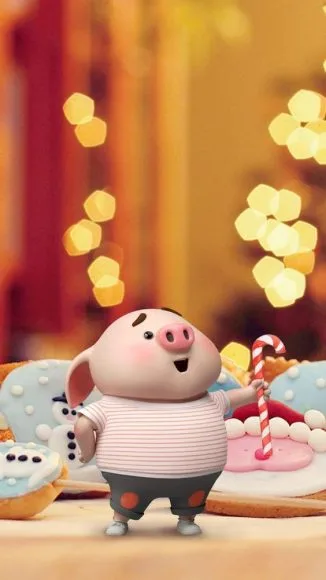 hinh nen be heo map cute cho dien thoai