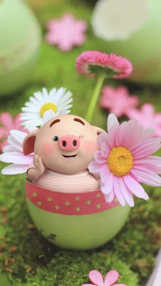 hinh nen be heo map cute cho dien thoai