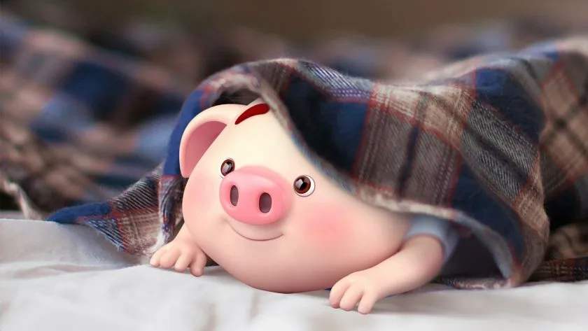 hinh nen be heo map cute de thuong cho may tinh