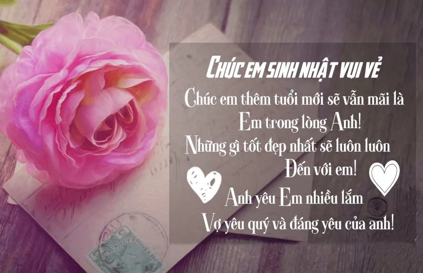 Loi chuc mung sinh nhat tang ban gai vo yeu