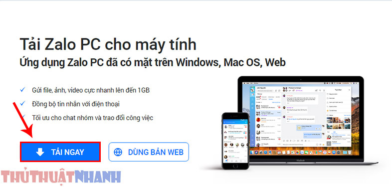 cach tai zalo pc ve may tinh
