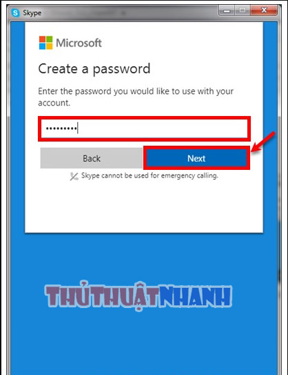 dien mat khau tao tai khoan skype