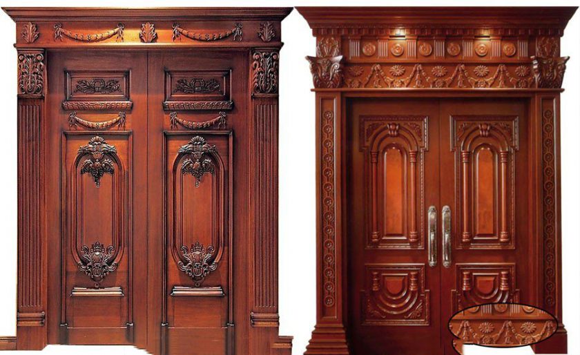 Hình ảnh cửa gỗ 2 cánh đẹp sang trọng quý phái