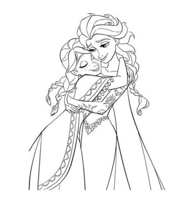 mau tranh to mau cong chua Elsa vs Anna