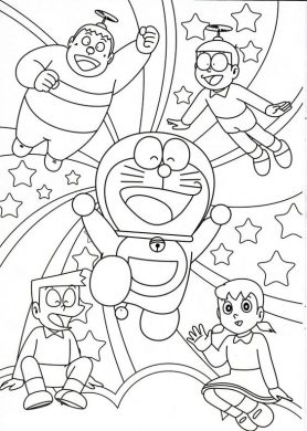 tranh tô doremon sáng tạo