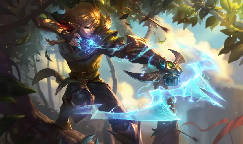 anh nen lol Ezreal va cung anh sang