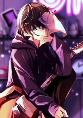 anh anime boy buon ngoi mot minh co don