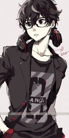 hinh anime boy dep trai deo kinh