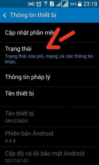 xem trang thai may android check imei