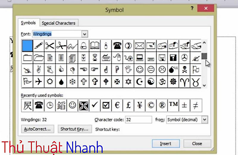 Cách chèn biểu tượng ký tự đặc biệt trong Word