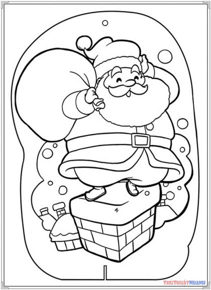 tranh to mau ong gia noel