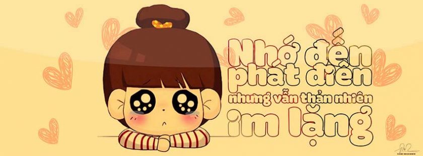 ảnh bìa facebook cute cho con gái về nỗi nhớ người yêu