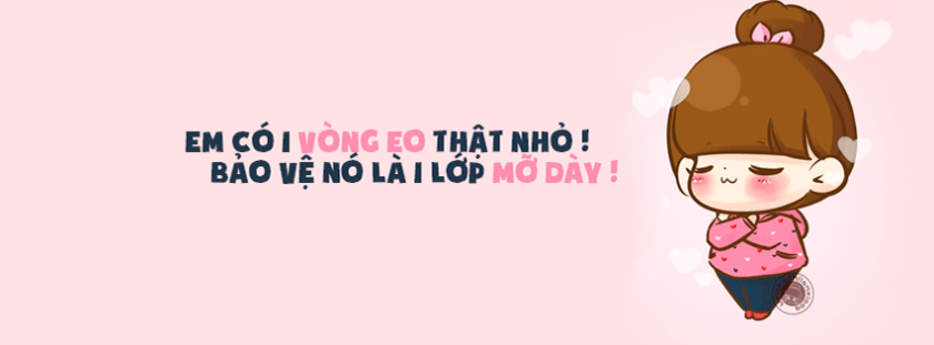 ảnh bìa facebook cute về con gái mập béo dễ thương