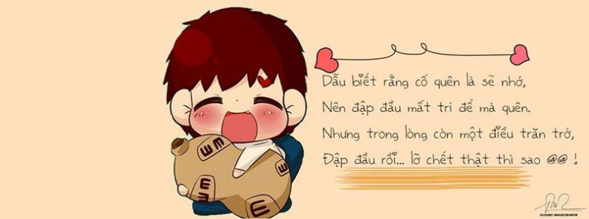 ảnh bìa facebook dễ thương cute dành cho nam đang thất tình