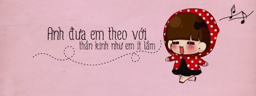 ảnh bìa Facebook dễ thương dành cho nữ hài hước