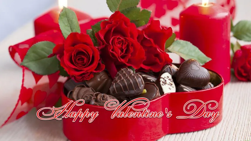 hinh anh valentine hoa hong va socola ngot ngao hanh phuc