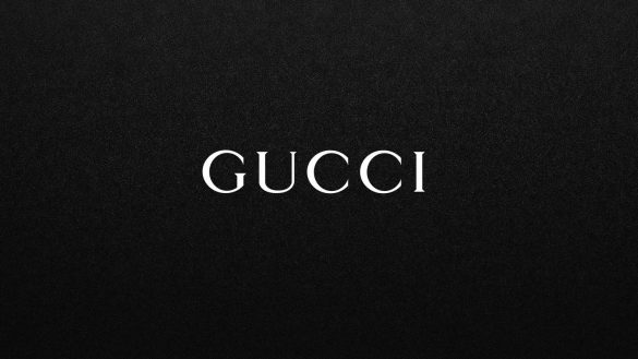 Hình nền đen nhám và chữ GUCCI
