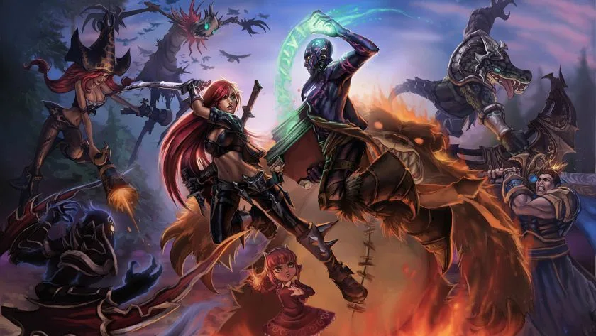 Hình nền LOL đẹp - đối đầu giữa team Ryze và Katarina