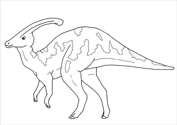 hình vẽ khung long đen trắng