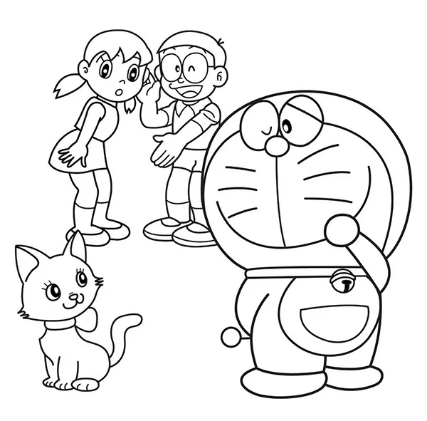 tai tranh to mau doremon va cac ban