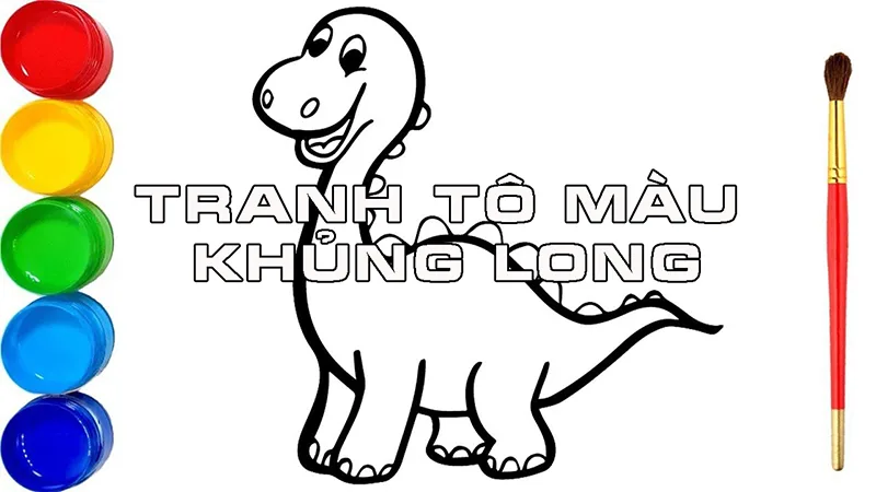 tranh tô màu khủng long