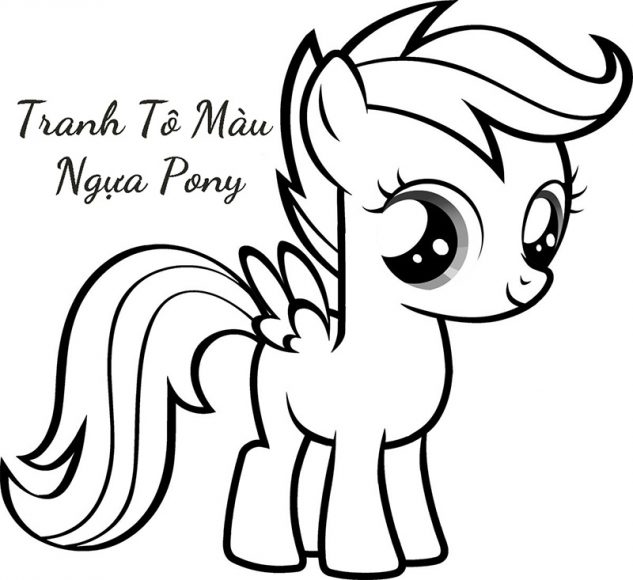 tranh to mau ngua pony