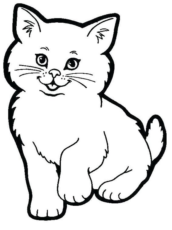 tranh vẽ đen trắng con mèo