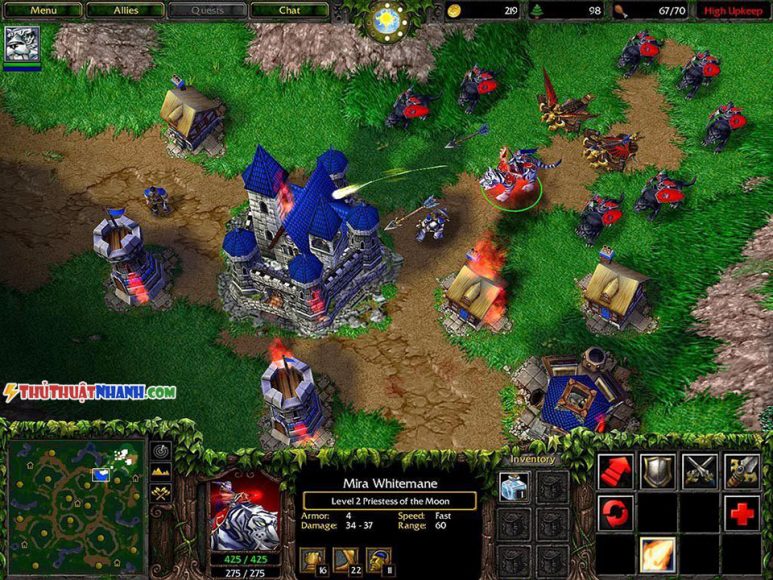 game offline pc xay thanh danh tran warcraft 3