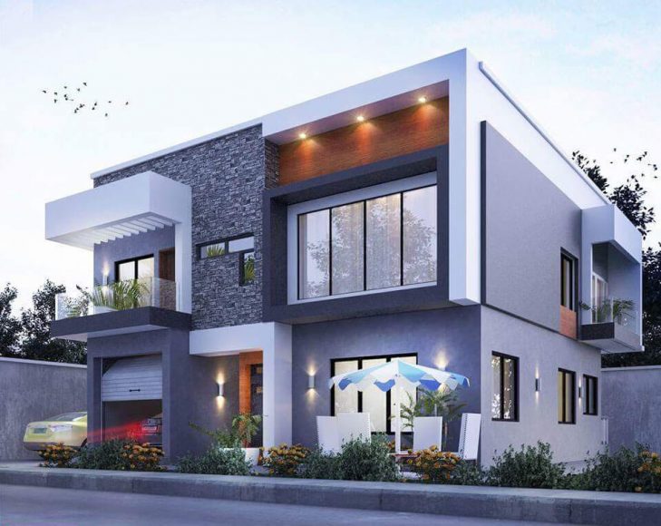 mau biet thu 2 tang dep hien dai