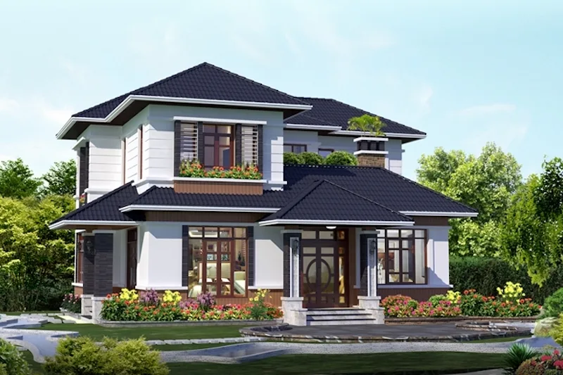 mau biet thu 2 tang mini