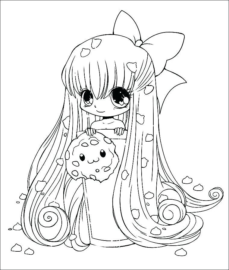 Tranh Tô Màu Công Chúa Anime Chibi Cute ❤️Dễ Thương Nhất