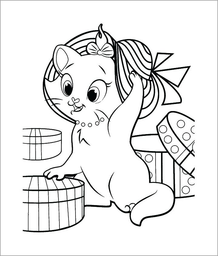 tranh to màu con mèo