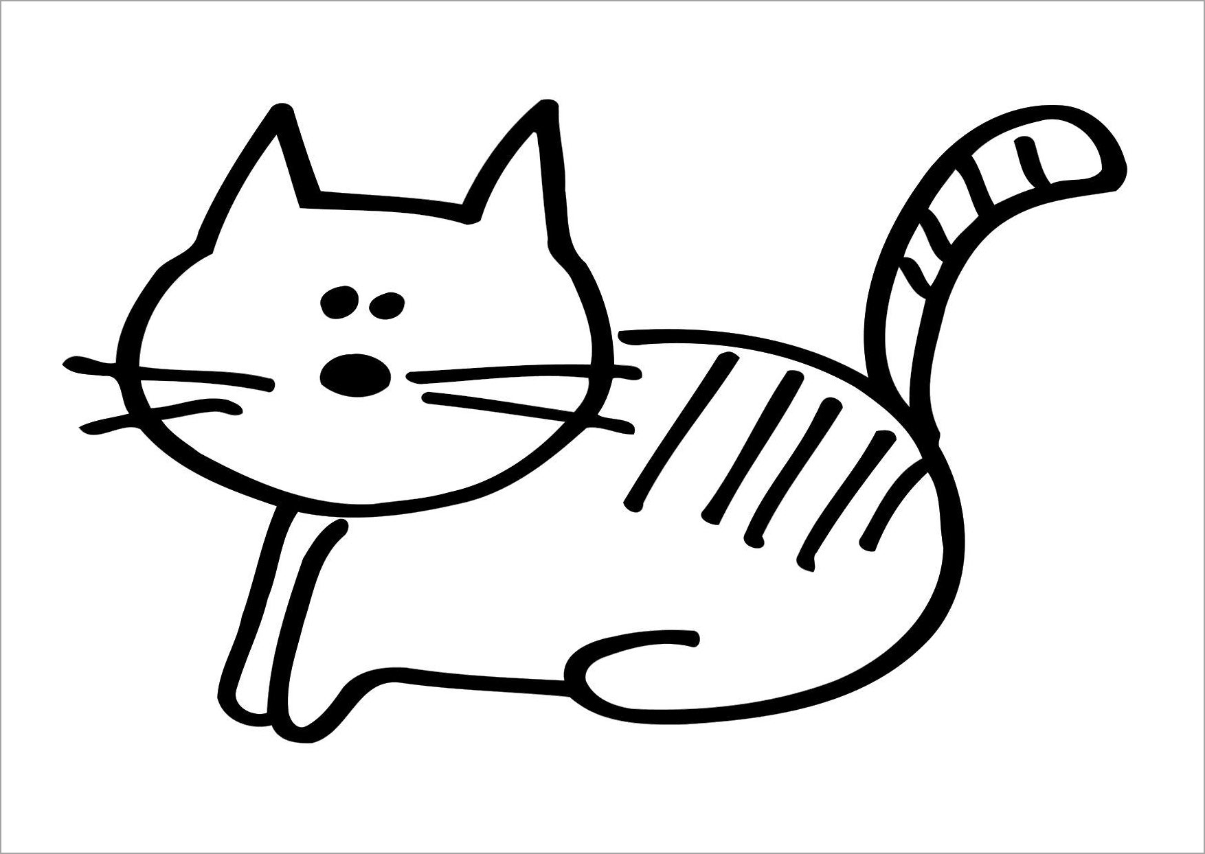 Cách vẽ con mèo đơn giản cute đẹp Hình vẽ mẫu con mèo cute  Trường Tiểu  Học Đằng Hải