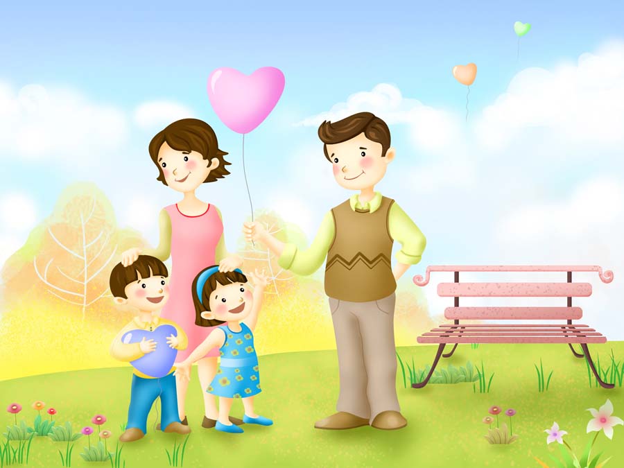 Hình ảnh Gia đình Một Gia đình Bốn Cha Mẹ PNG  Gia đình Con Trai Con Gái  PNG miễn phí tải tập tin PSDComment và Vector