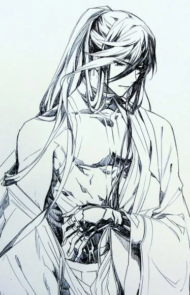 anh ve anime nam kiem si dep trai