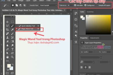 cong cu magic wand tool trong photoshop cc