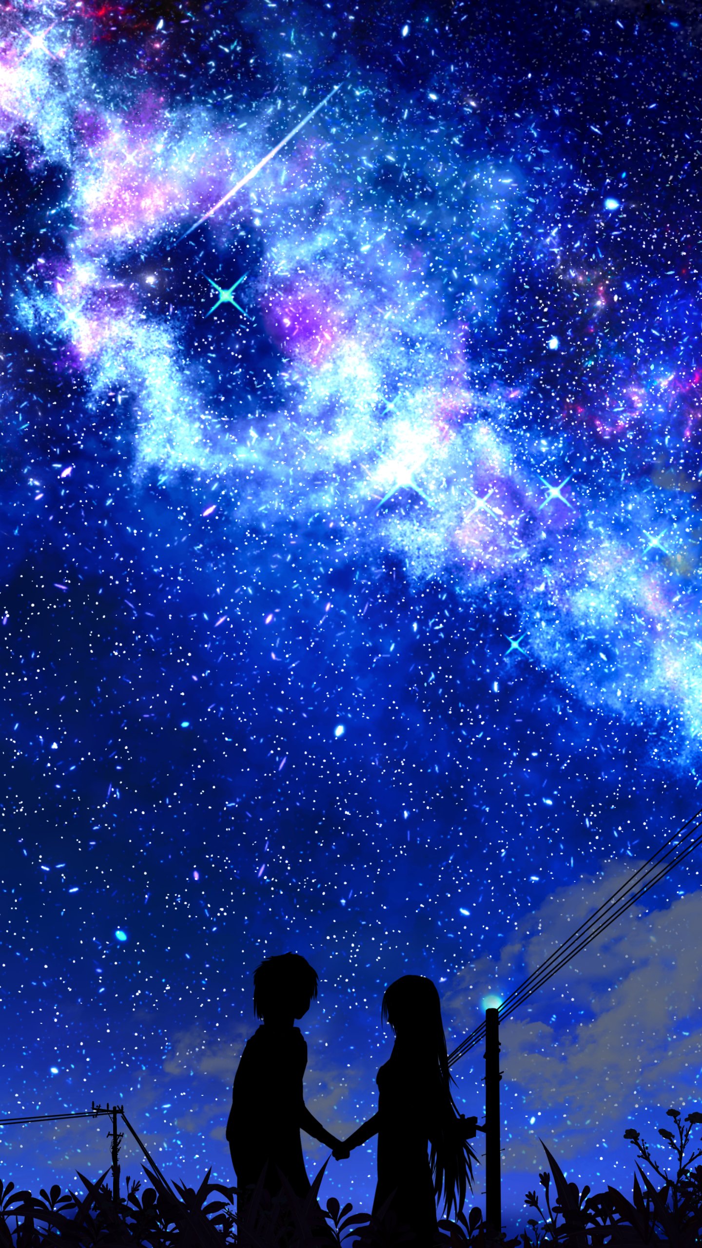 99 Ảnh Bầu Trời Đêm Galaxy Buồn Anime Đầy Sao Đẹp Lung Linh