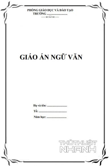 mẫu bìa giáo án đơn giản
