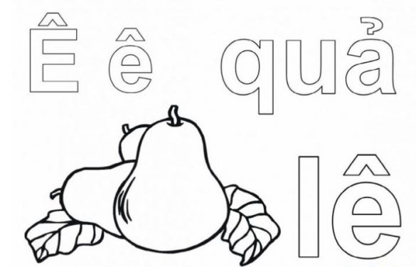 tranh tô màu chữ cái cho bé 4 tuổi