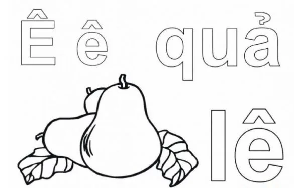 tranh tô màu chữ cái cho bé 4 tuổi